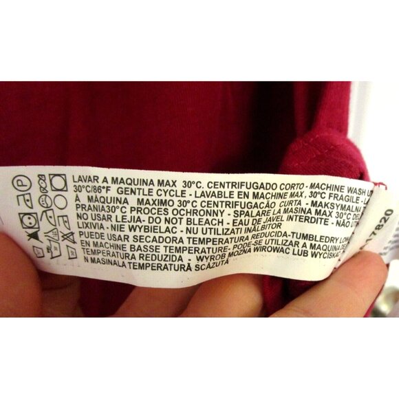 BSK Casual Connection by Bershka Women One Shoulder Top - Medium Cotton Red NWT - Picture 9 of 16